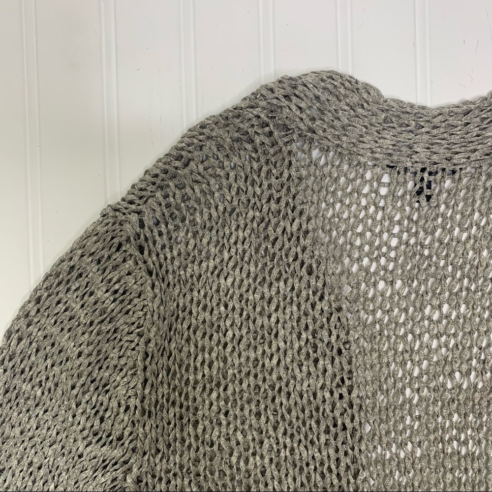 Eileen Fisher Gray Open Front Knit Cardigan - Picture 7 of 13